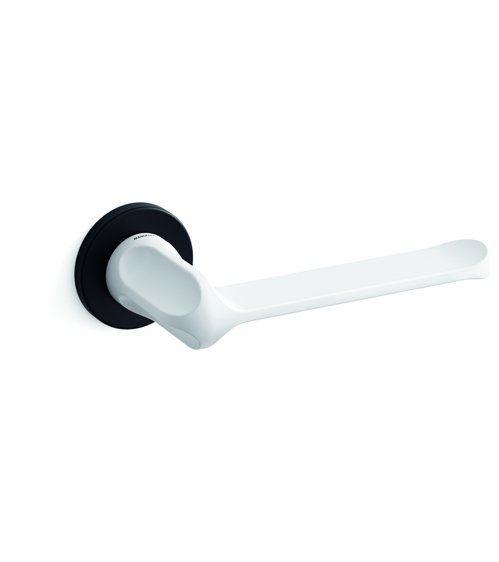 poignée de porte bicolore noir et blanche