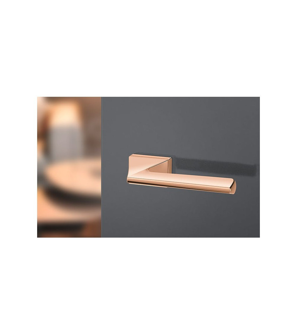 Rose copper finish door handle