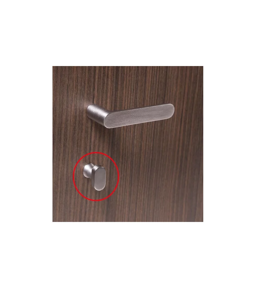 sleek door handle with privacy lock