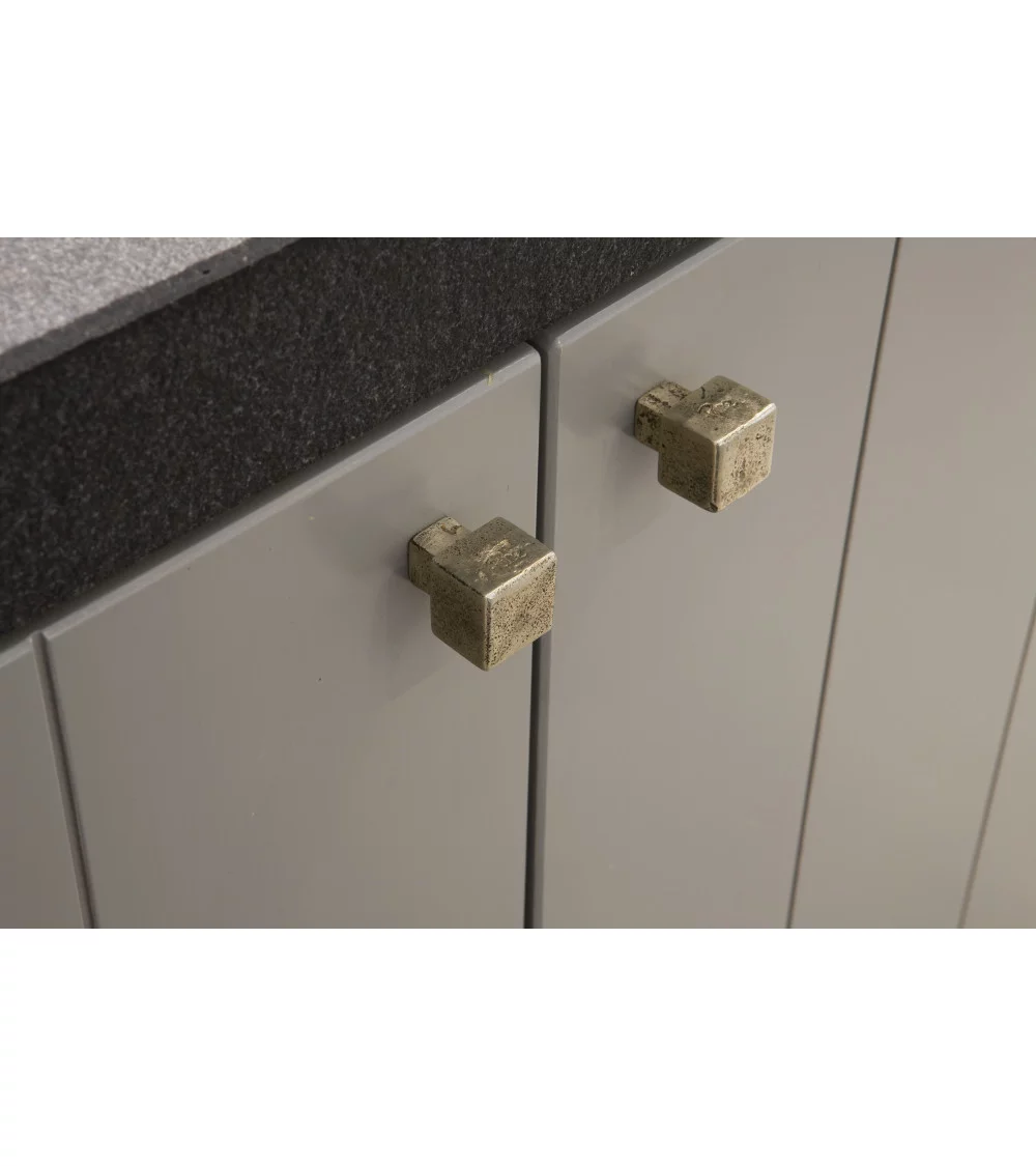 bouton de meuble carré fontion bronze dorée design