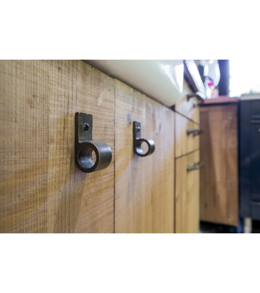 bouton de meuble en bronze noir en forme de sifflet
