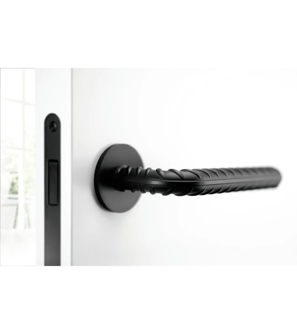 Blue Italian privacy door handle