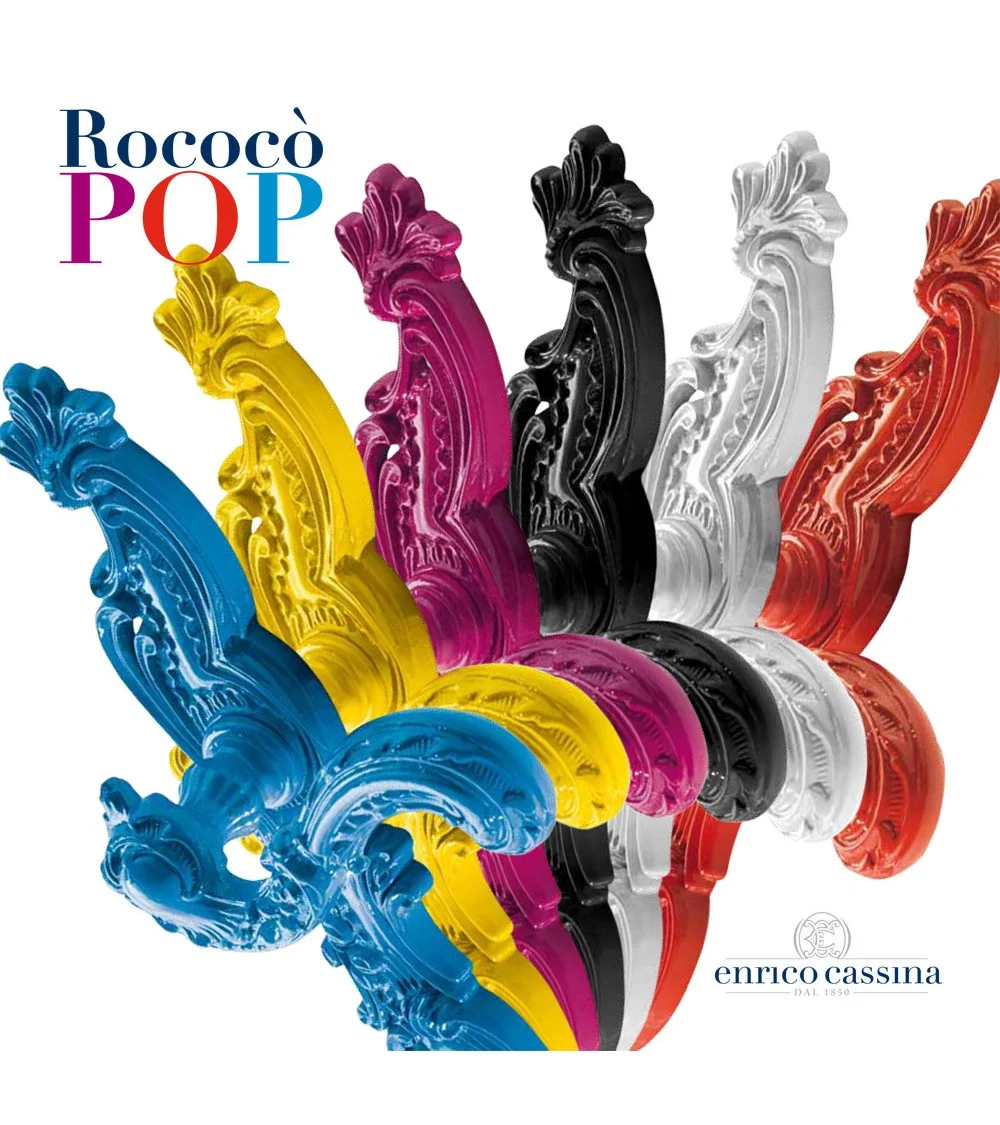 coloured handles in rococo style