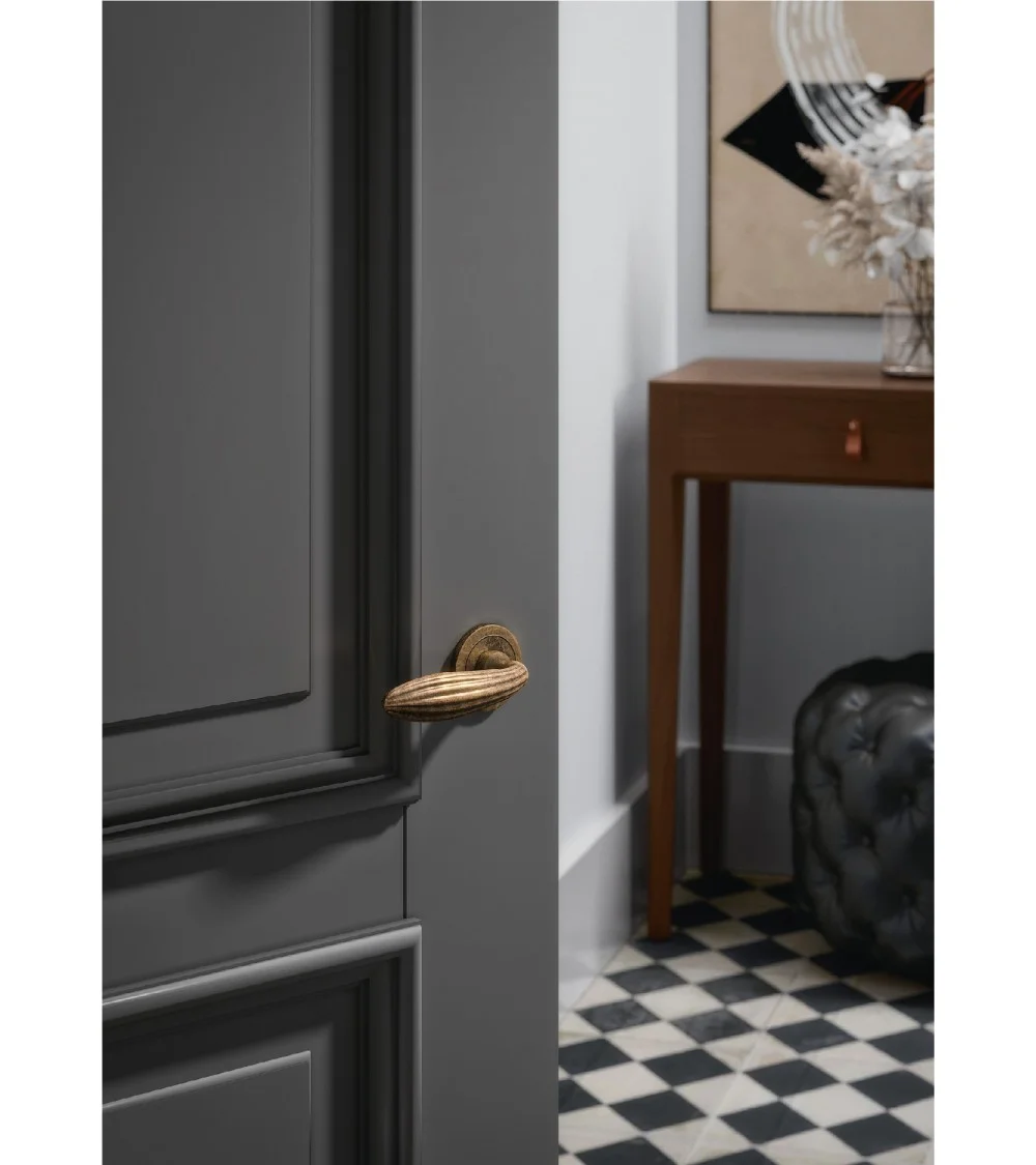 Antique gold finish door handle