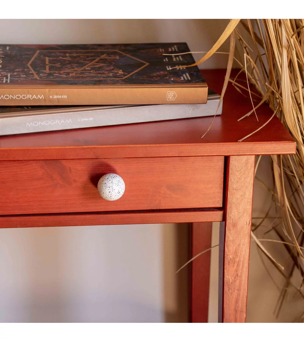 Boutons de meuble ronds en bois peint