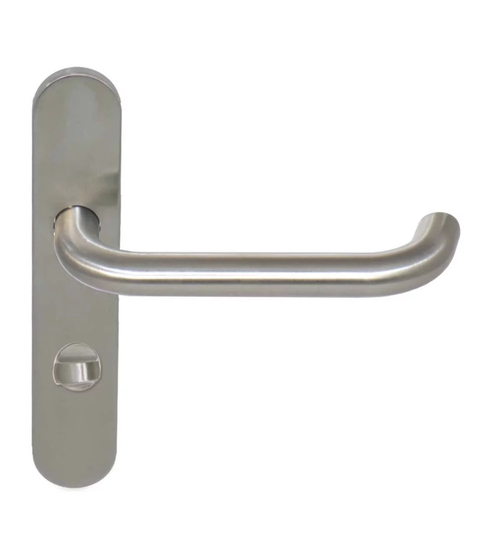 Chrome PMR door handle on plate