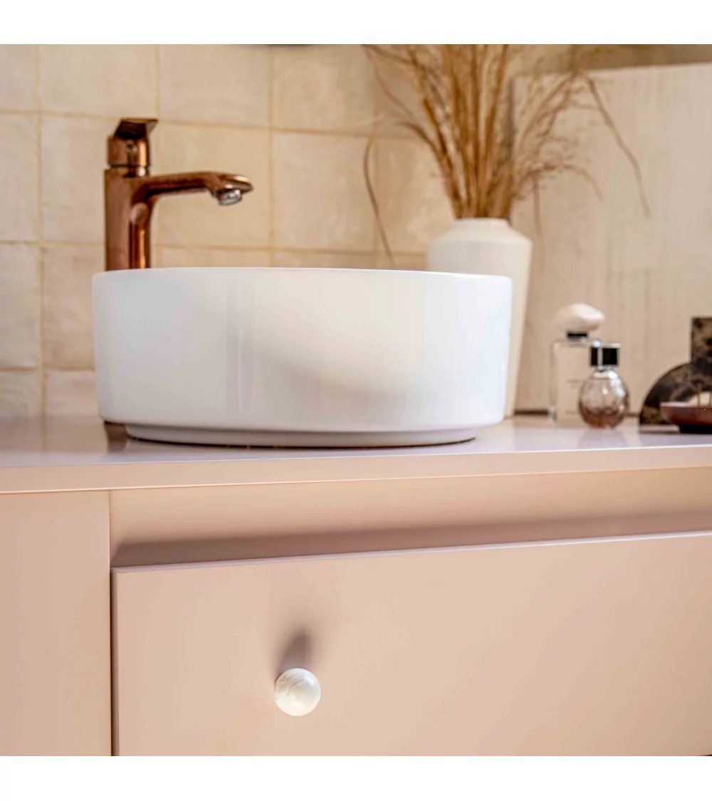 bouton de meuble en bois pour salle de bains