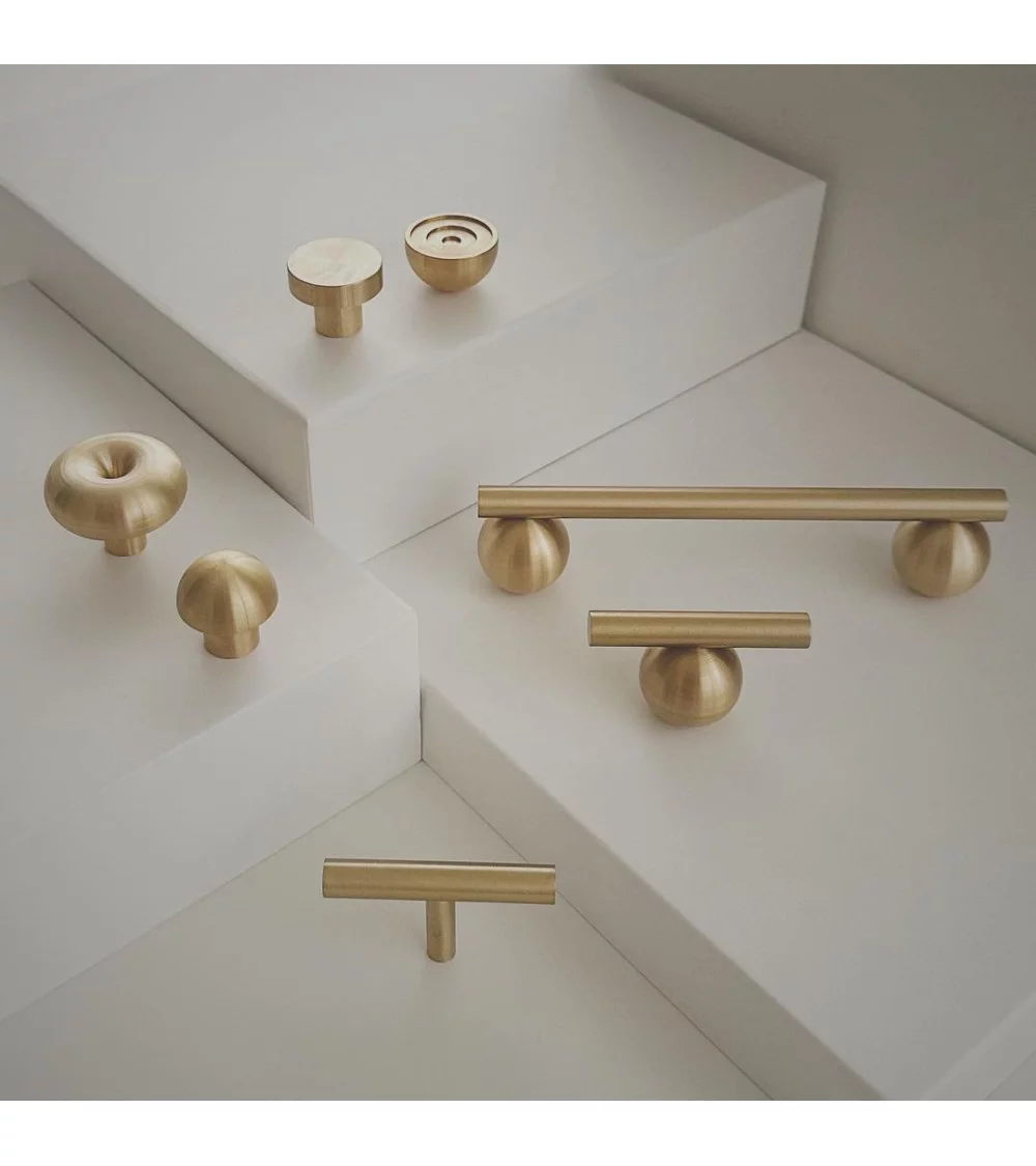 Bouton de meuble en laiton T-Bar