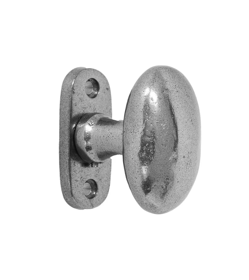Vintage chrome-plated iron door knob