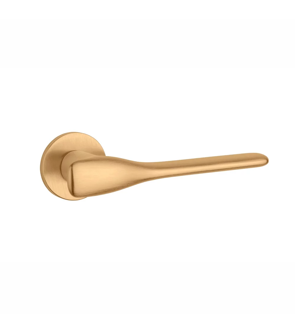 golden door handle in an Art Deco style that plays with shimmering colours